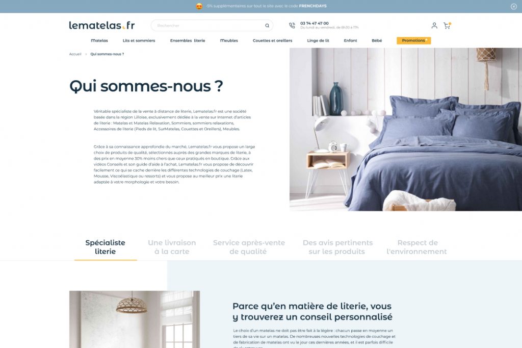 QSN Lematelas.fr, Kréalid